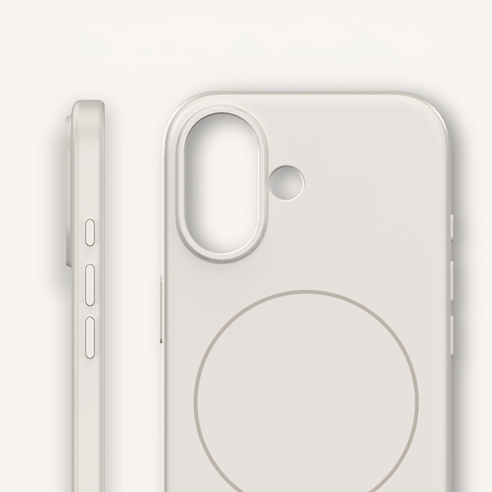 Apple iPhone 17 Kılıf M-safe Şarj Özellikli Wlons Liza Kapak Beyaz