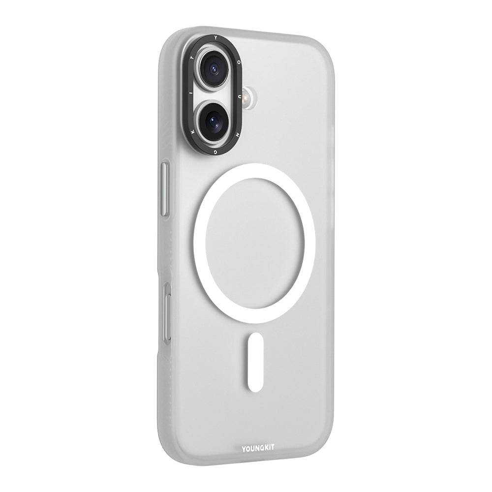 Apple iPhone 17 Kılıf M-safe Şarj Özellikli Youngkit Hidden Sand Serisi Kapak Turuncu