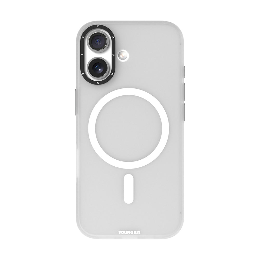 Apple iPhone 17 Kılıf M-safe Şarj Özellikli Youngkit Hidden Sand Serisi Kapak Turuncu