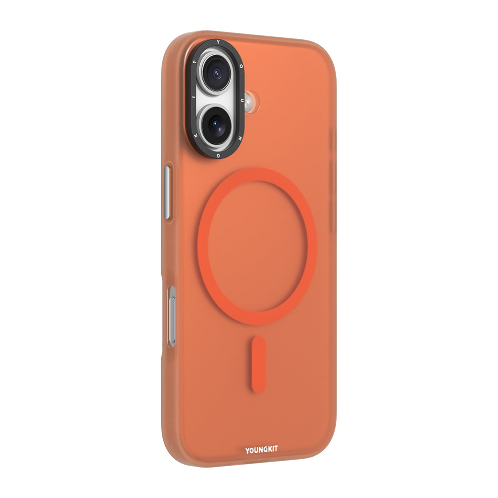 Apple iPhone 17 Kılıf M-safe Şarj Özellikli Youngkit Hidden Sand Serisi Kapak Mavi