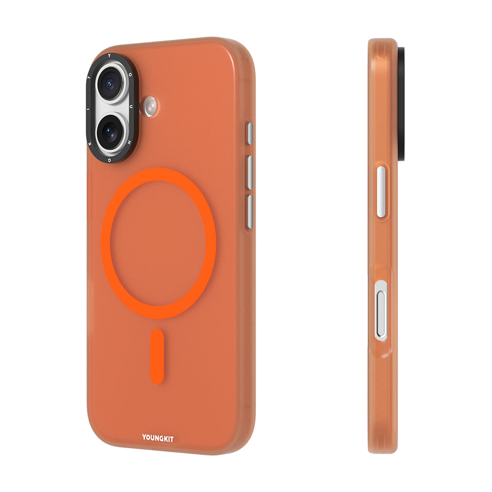 Apple iPhone 17 Kılıf M-safe Şarj Özellikli Youngkit Hidden Sand Serisi Kapak Siyah