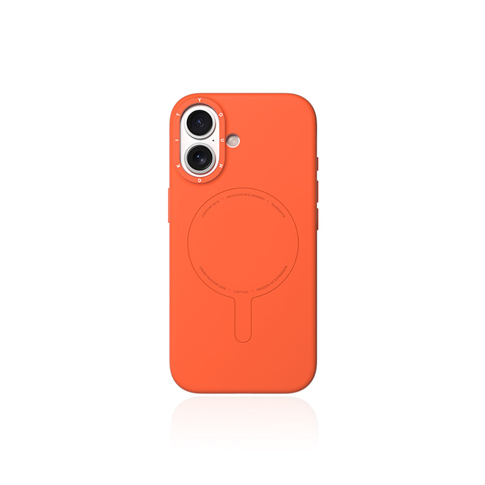 Apple iPhone 17 Kılıf M-Safe Şarj Özellikli Youngkit Morandi Serisi Kapak Turuncu