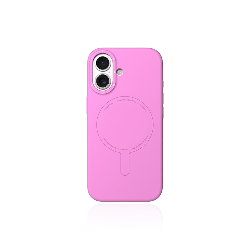 Apple iPhone 17 Kılıf M-Safe Şarj Özellikli Youngkit Morandi Serisi Kapak Pembe
