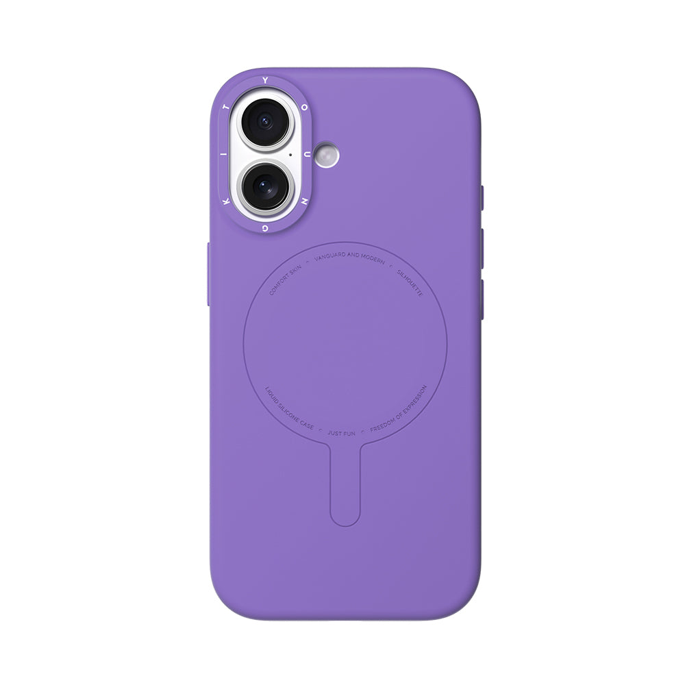 Apple iPhone 17 Kılıf M-Safe Şarj Özellikli Youngkit Morandi Serisi Kapak Mor