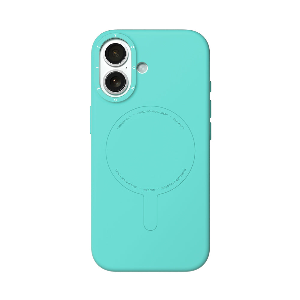 Apple iPhone 17 Kılıf M-Safe Şarj Özellikli Youngkit Morandi Serisi Kapak Mavi