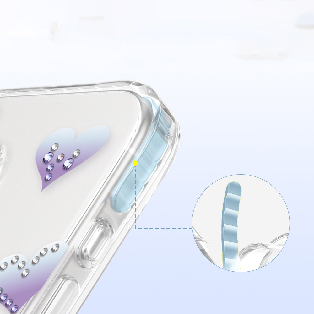 Apple iPhone 17 Kılıf M-Safe Şarj Özellikli Zore Paris Elvo Sert PC Kapak Mavi