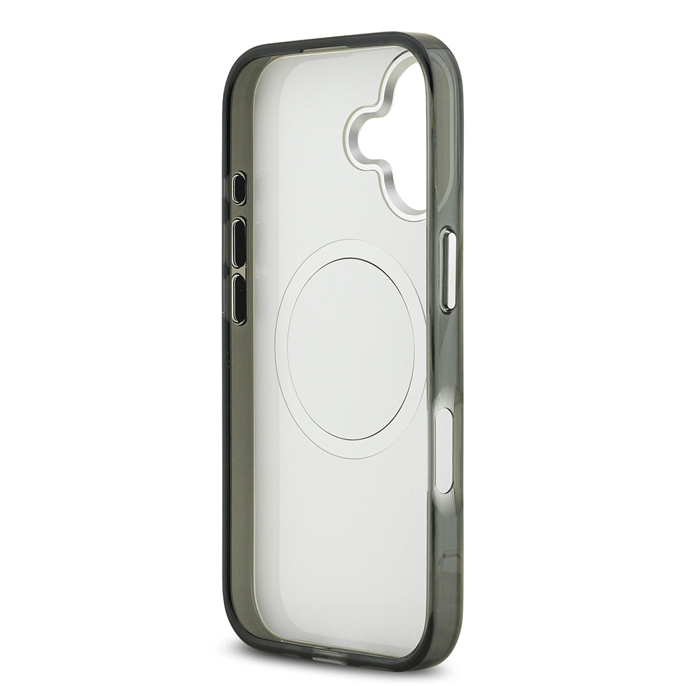 Apple iPhone 17 Kılıf Mercedes Benz Orjinal Lisanslı M-safe Şarj Özellikli Çift Katmanlı PC Nostaljik Yıldız Dizayn Kapak Gri