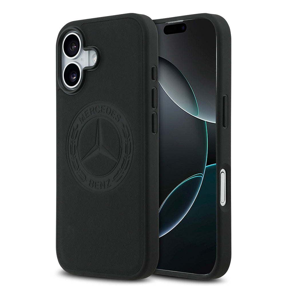 Apple iPhone 17 Kılıf Mercedes Benz Orjinal Lisanslı M-safe Şarj Özellikli Hakiki Deri Nostaljik Yıldız Dizayn Kapak Kahverengi