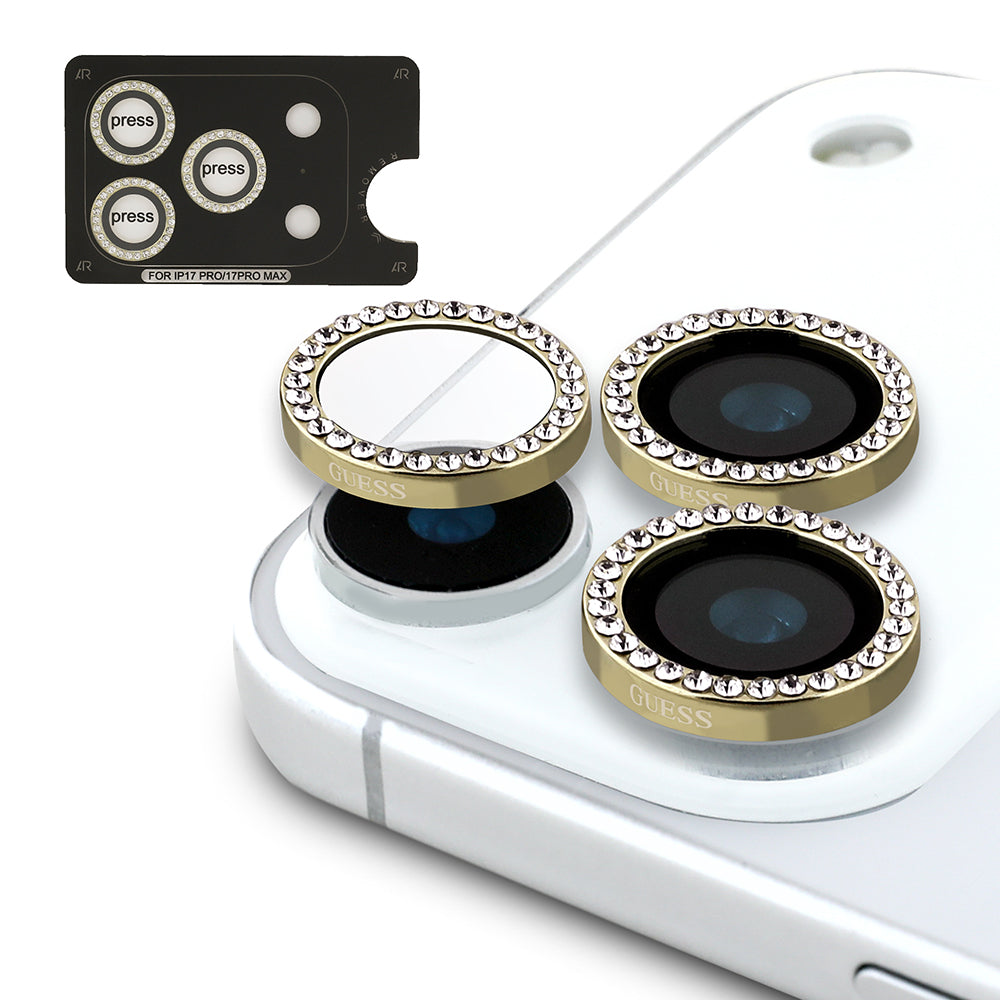 Apple iPhone 17 Pro Guess Orjinal Lisanslı 4G ve Yazı Logolu Kılıf + Ekran Koruyucu + Lens Koruyucu 3in1 Aksesuar Seti Siyah
