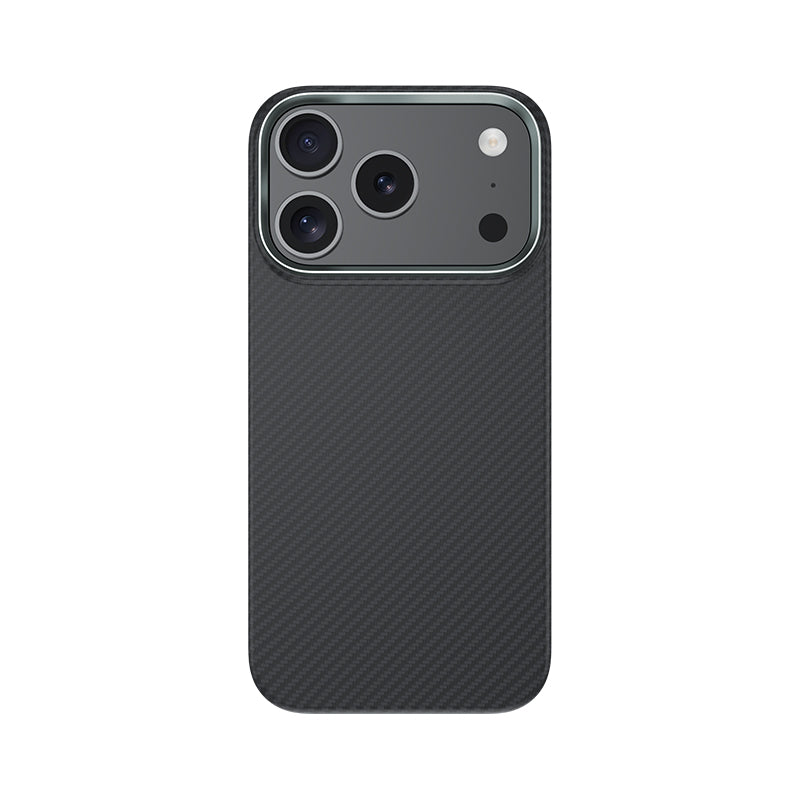 Apple iPhone 17 Pro Kılıf Benks M-safe Şarj Özellikli Metal Kamera Çerçeveli Magnetik ArmorAir 600D Kevlar Fiber Kapak Siyah