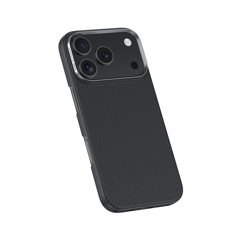 Apple iPhone 17 Pro Kılıf Benks M-safe Şarj Özellikli Metal Kamera Çerçeveli Magnetik ArmorAir 600D Kevlar Fiber Kapak Siyah