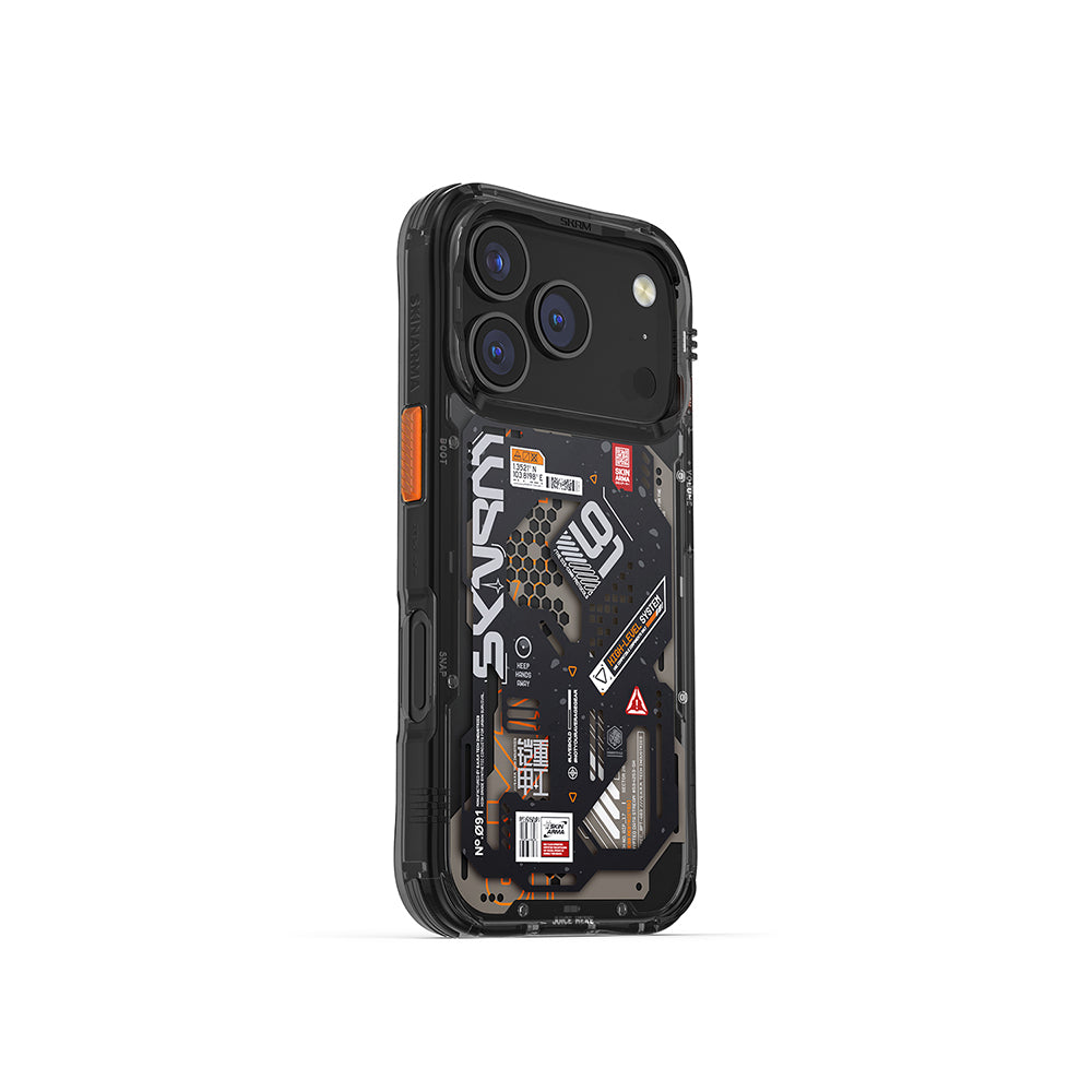 Apple iPhone 17 Pro Kılıf Desenli Airbag Tasarımlı Skinarma Spectra Kapak Siyah