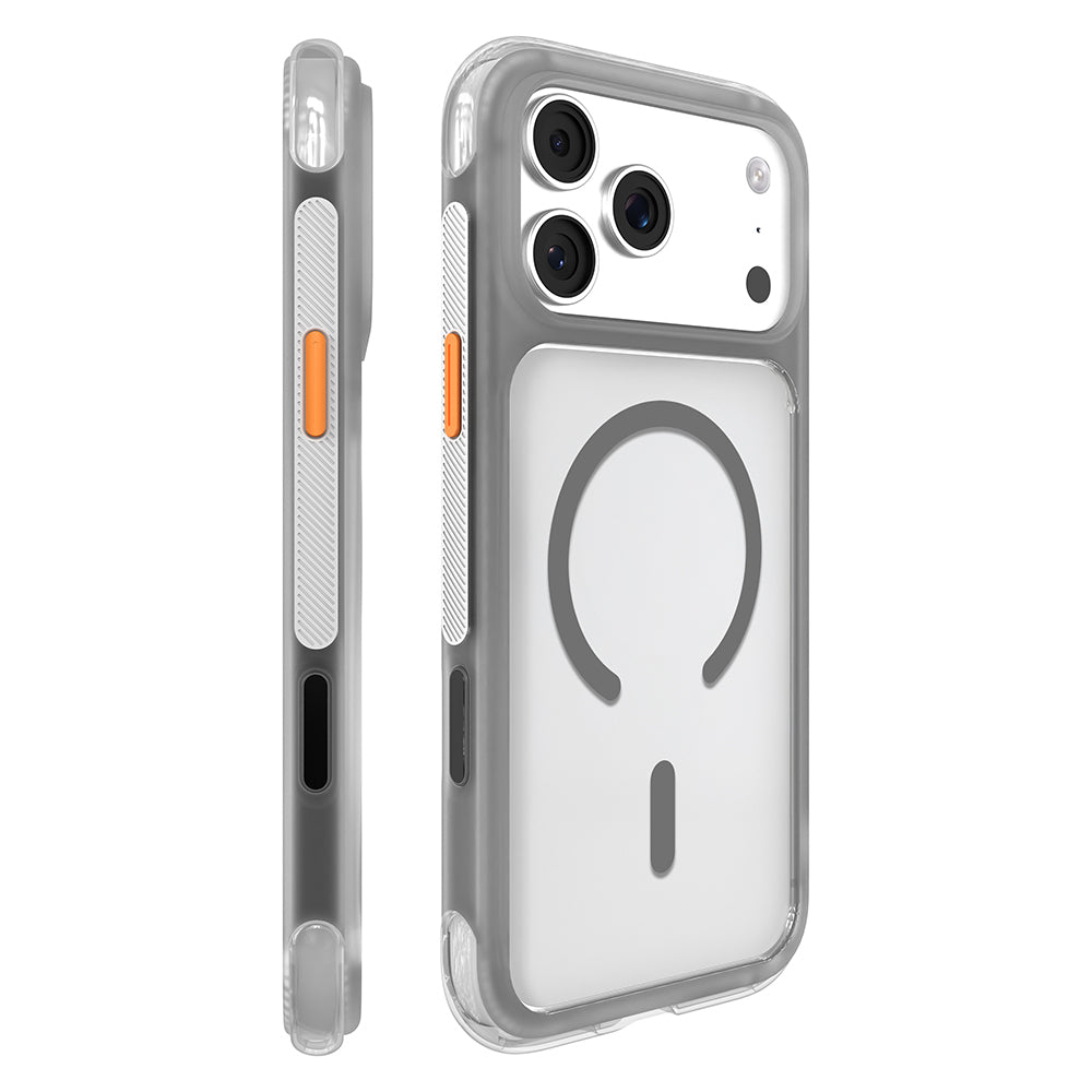 Apple iPhone 17 Pro Kılıf M-safe Şarj Özellikli Airbag Tasarımlı Mutural Air Shield Serisi Kapak Gri