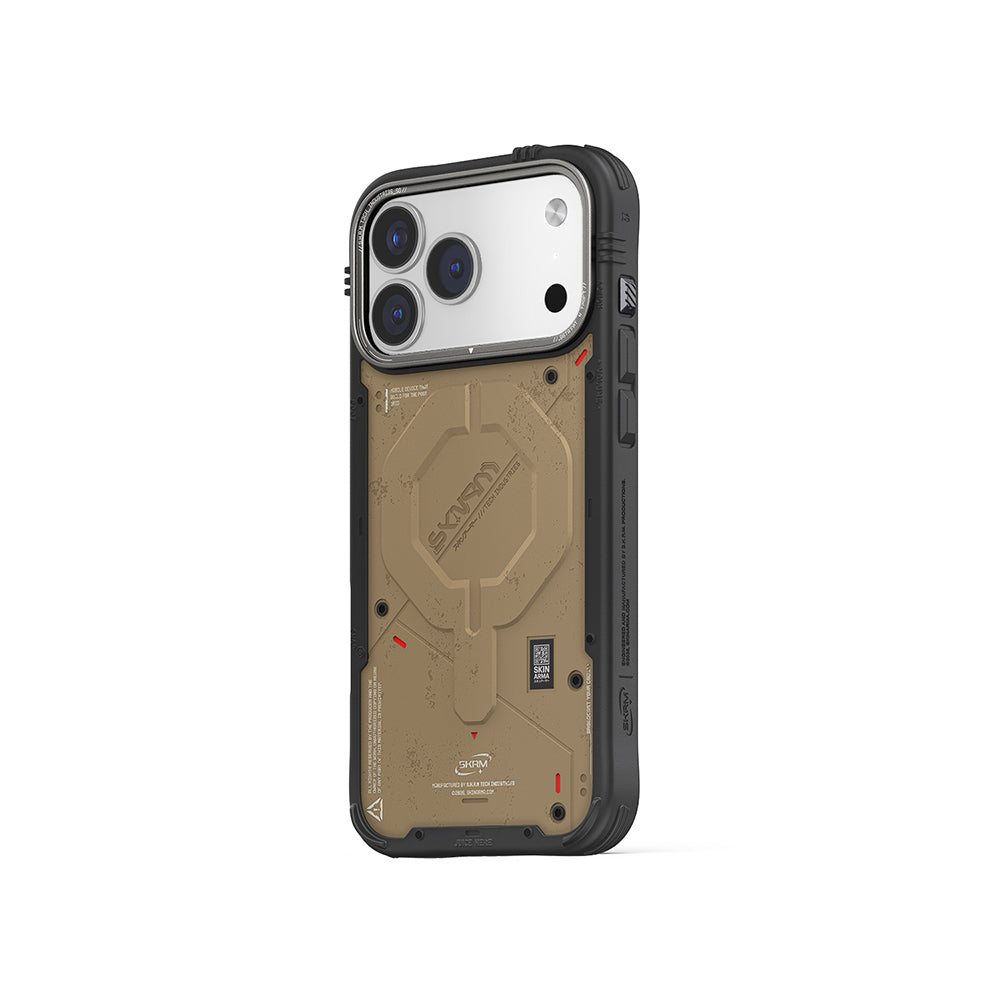 Apple iPhone 17 Pro Kılıf M-Safe Şarj Özellikli Airbag Tasarımlı Skinarma Vigor Kapak Kahverengi