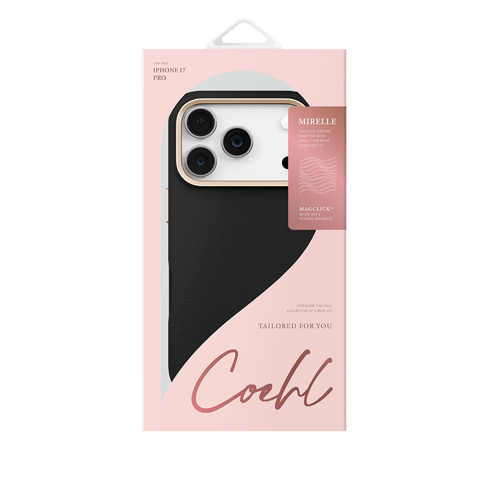 Apple iPhone 17 Pro Kılıf M-safe Şarj Özellikli Askı İpli Coehl Mirelle Kapak Siyah