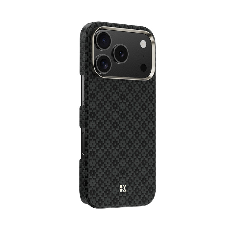 Apple iPhone 17 Pro Kılıf M-Safe Şarj Özellikli Benks ArmorAir ArmorGrid Serisi Kevlar Kapak Siyah