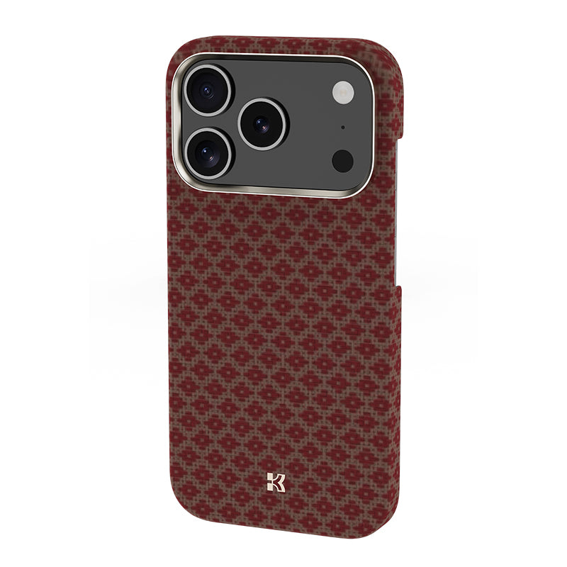 Apple iPhone 17 Pro Kılıf M-Safe Şarj Özellikli Benks ArmorAir ArmorGrid Serisi Kevlar Kapak Turuncu