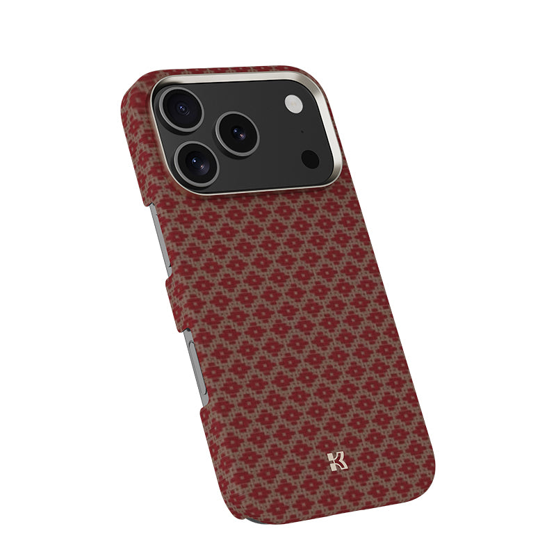 Apple iPhone 17 Pro Kılıf M-Safe Şarj Özellikli Benks ArmorAir ArmorGrid Serisi Kevlar Kapak Turuncu