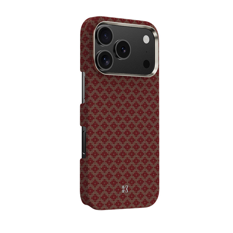 Apple iPhone 17 Pro Kılıf M-Safe Şarj Özellikli Benks ArmorAir ArmorGrid Serisi Kevlar Kapak Turuncu