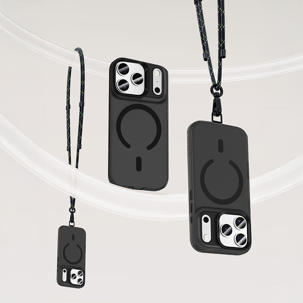 Apple iPhone 17 Pro Kılıf M-Safe Şarj Özellikli Benks C-Magnet Lucid Armor Kapak Siyah