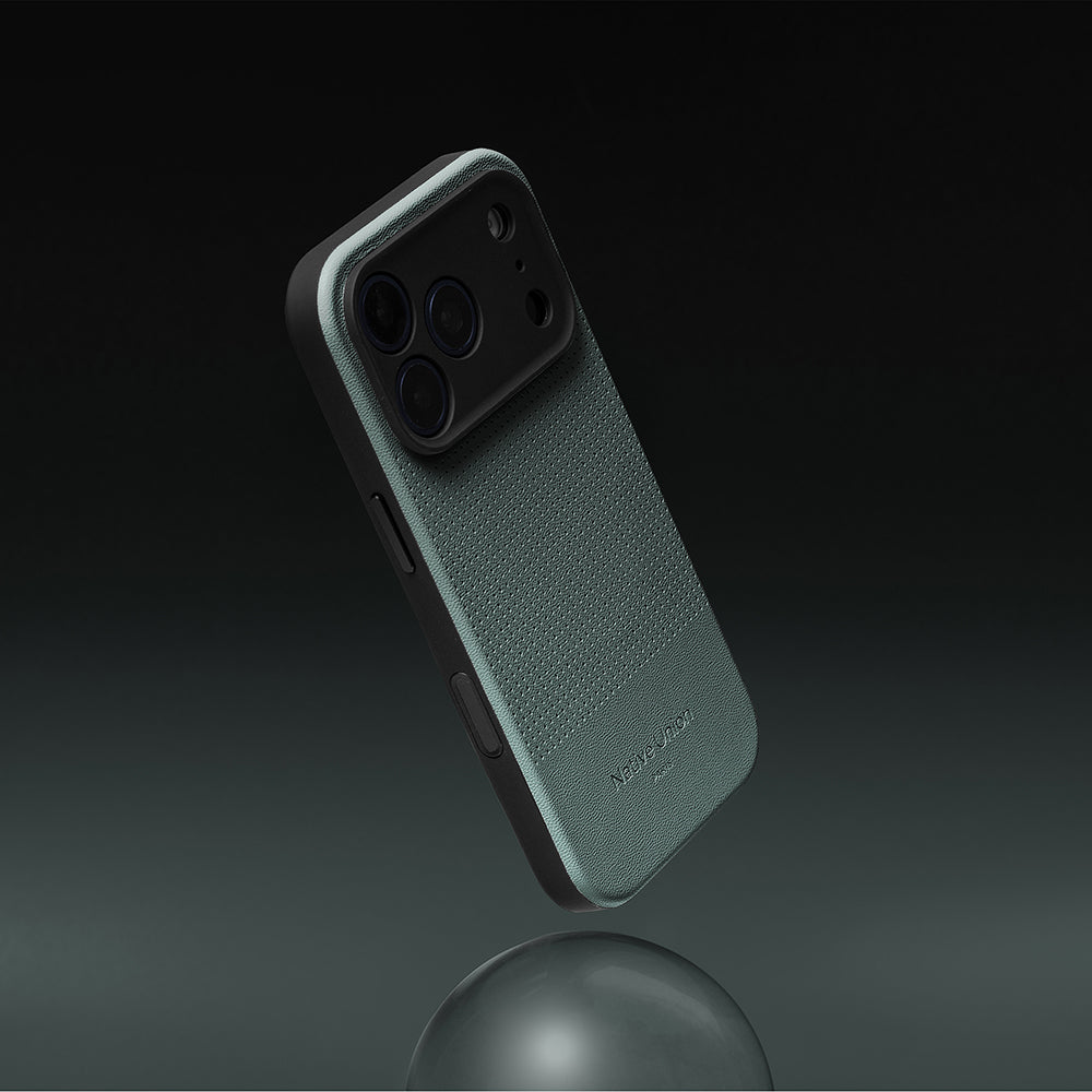 Apple iPhone 17 Pro Kılıf M-safe Şarj Özellikli Deri Dokulu Native Union 2025 Active Serisi Kapak Yeşil