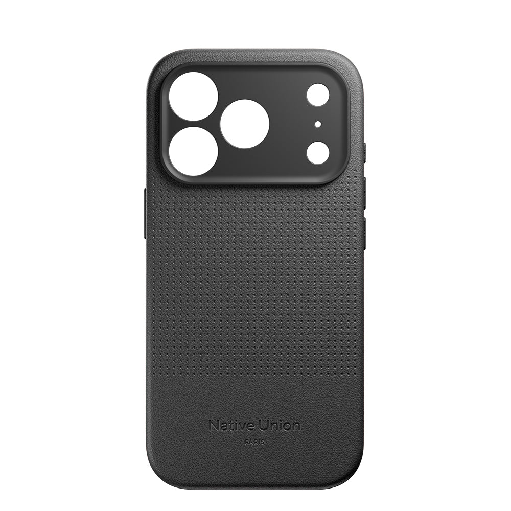 Apple iPhone 17 Pro Kılıf M-safe Şarj Özellikli Deri Dokulu Native Union 2025 Active Serisi Kapak Siyah