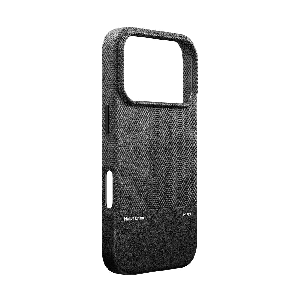 Apple iPhone 17 Pro Kılıf M-safe Şarj Özellikli Deri Dokulu Native Union RE Classic Serisi Kapak Siyah
