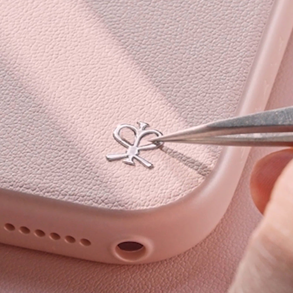 Apple iPhone 17 Pro Kılıf M-safe Şarj Özellikli Deri Tasarımlı Pynana Starry Serisi Kapak Pembe