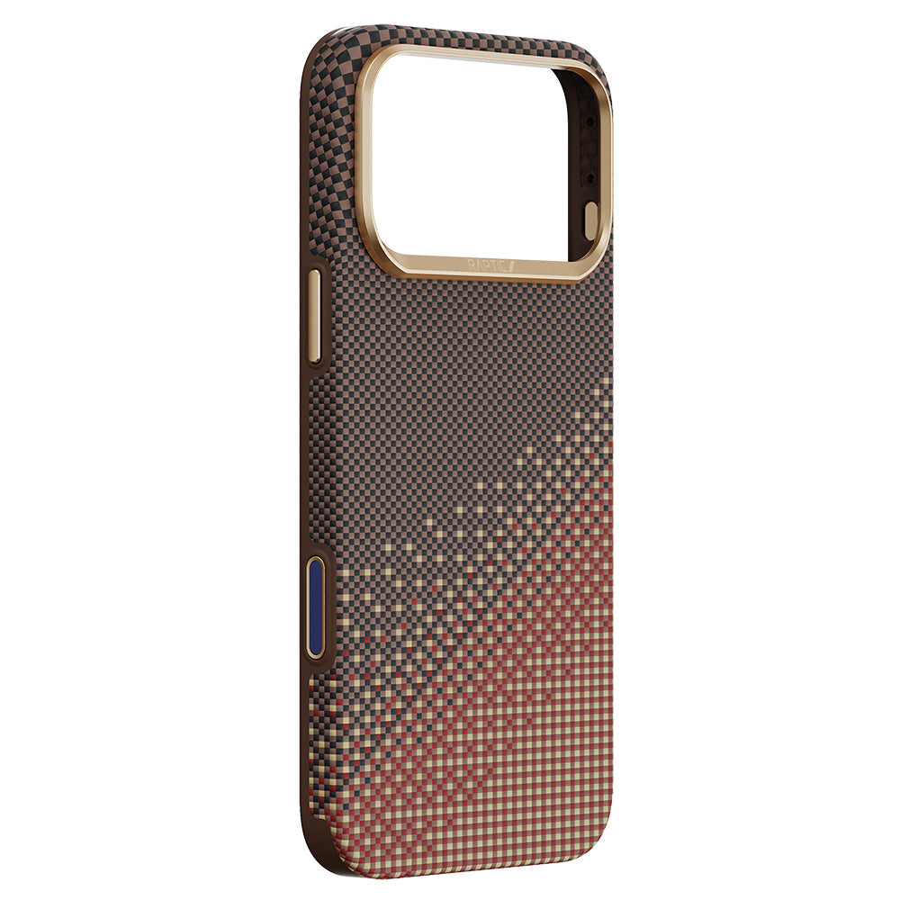 Apple iPhone 17 Pro Kılıf M-safe Şarj Özellikli Raptic Aramid Dual Ultra Serenity Serisi Kapak Kahverengi