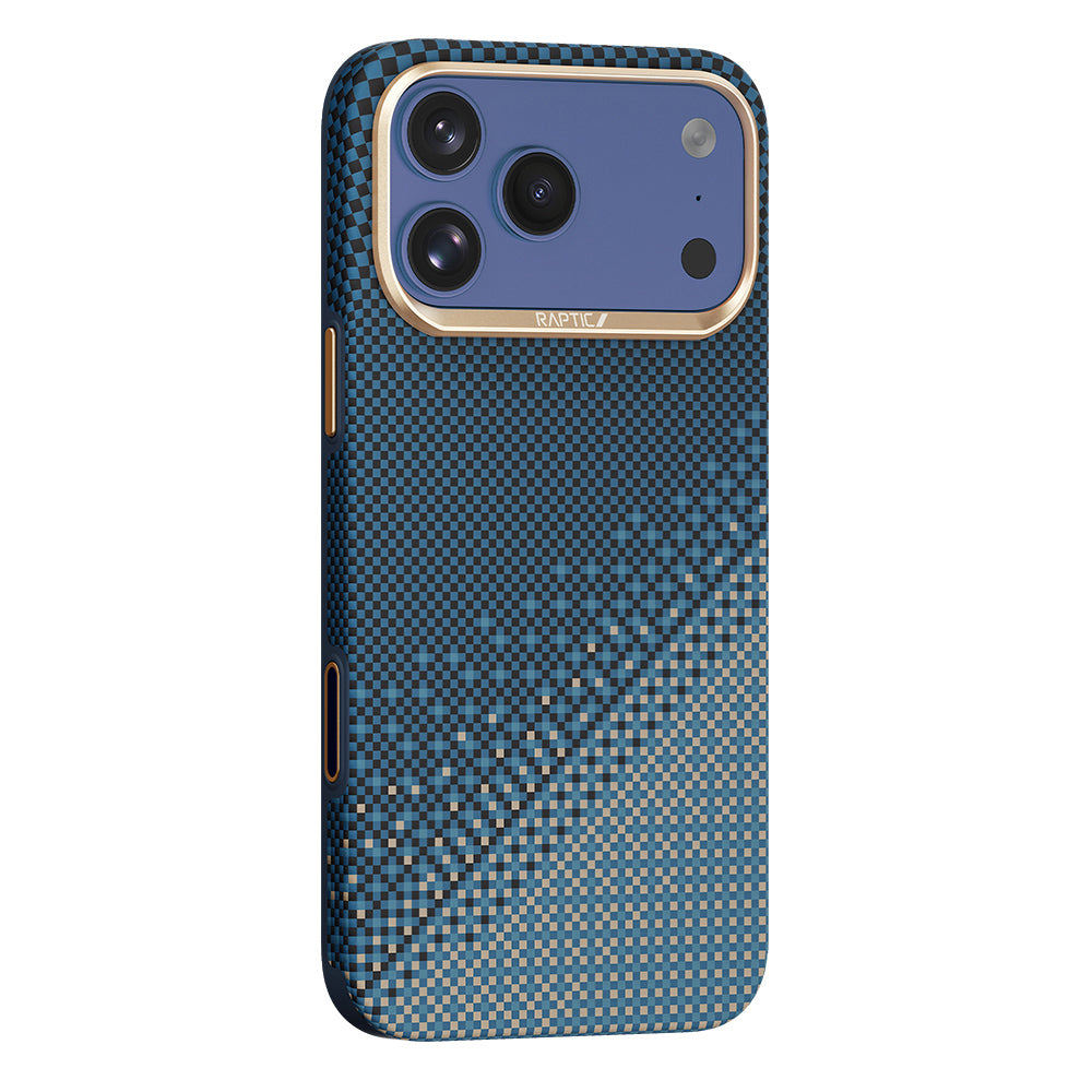 Apple iPhone 17 Pro Kılıf M-safe Şarj Özellikli Raptic Aramid Dual Ultra Serenity Serisi Kapak Lacivert