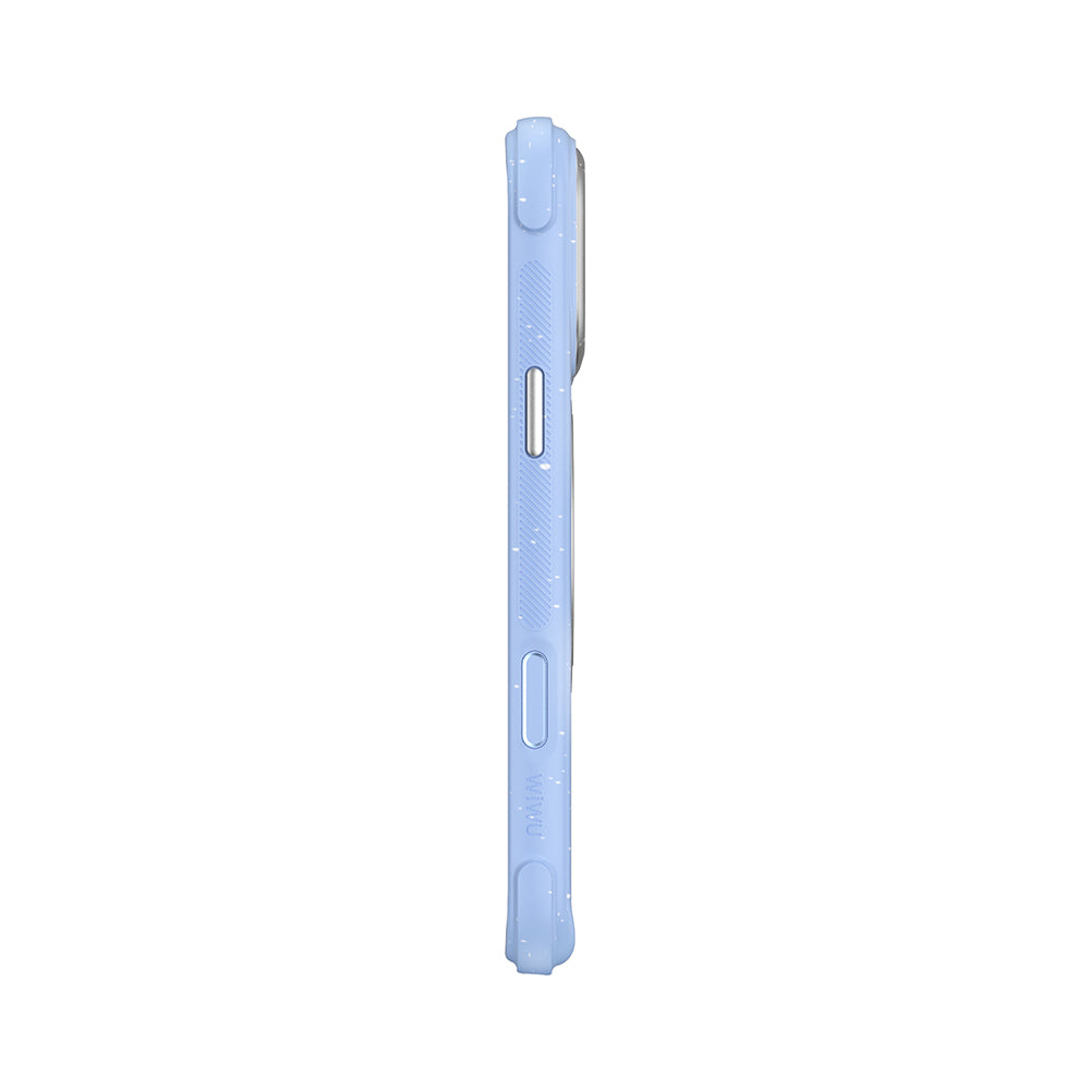Apple iPhone 17 Pro Kılıf M-safe Şarj Özellikli Wiwu AA-203 AeroArmor Ultra Serisi Airbag Tasarımlı Standlı Kapak Mavi