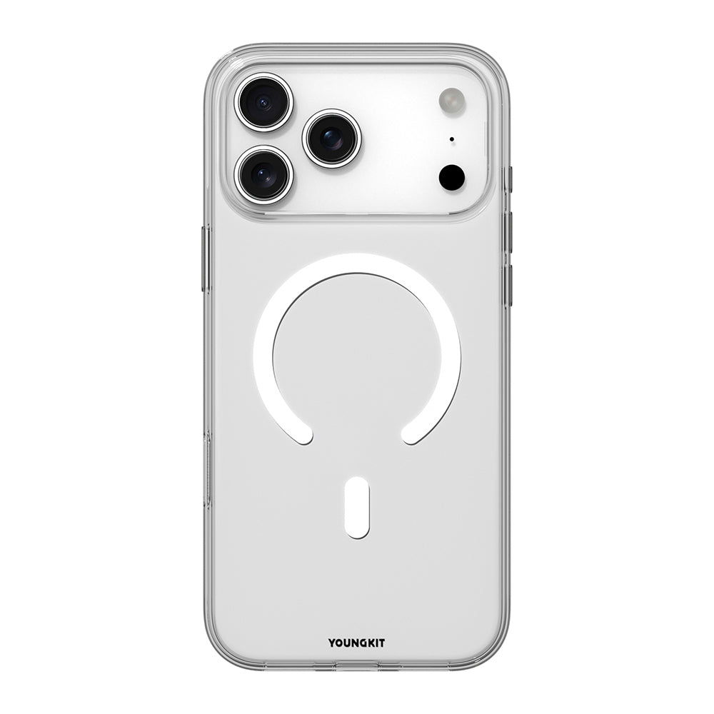 Apple iPhone 17 Pro Kılıf M-safe Şarj Özellikli Youngkit Clear Serisi Kapak Siyah
