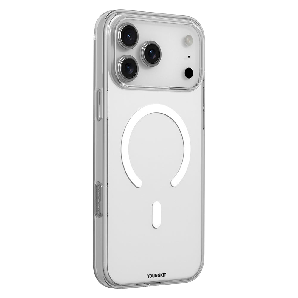 Apple iPhone 17 Pro Kılıf M-safe Şarj Özellikli Youngkit Clear Serisi Kapak Siyah