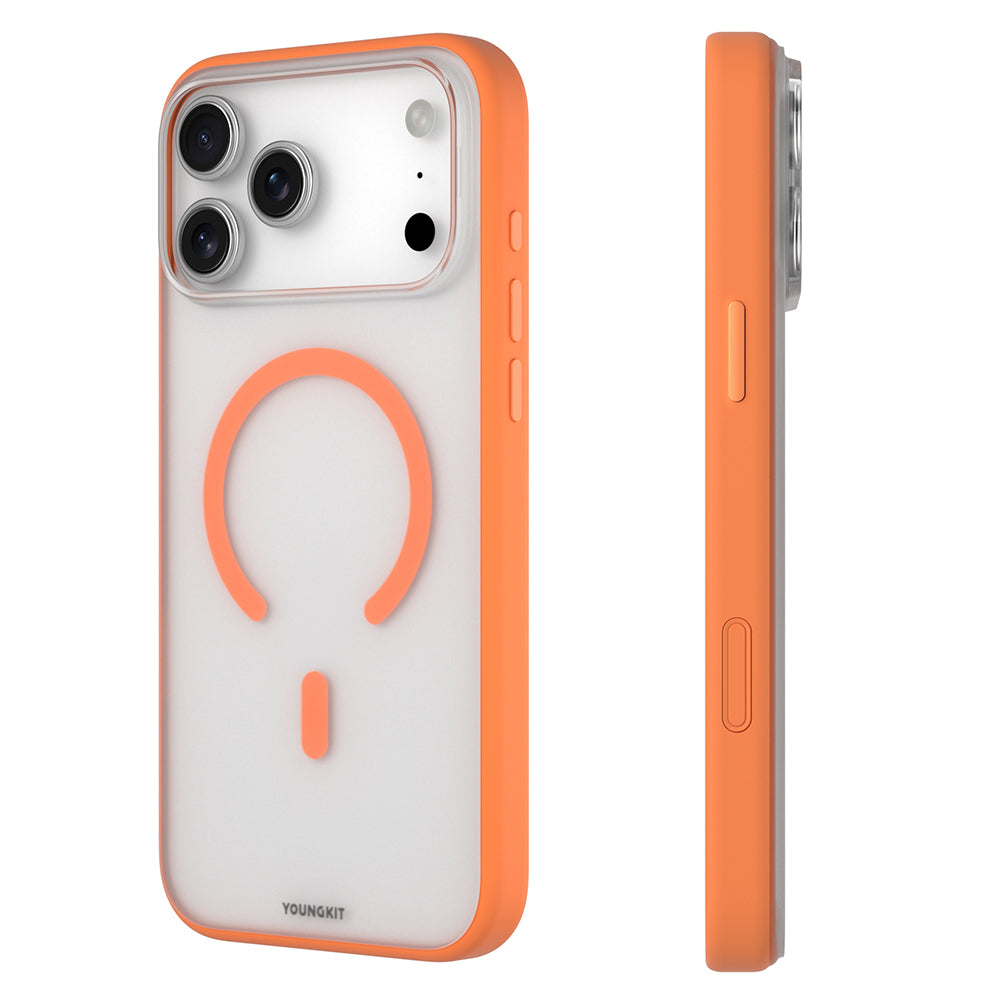 Apple iPhone 17 Pro Kılıf M-safe Şarj Özellikli Youngkit Clear Serisi Kapak Siyah