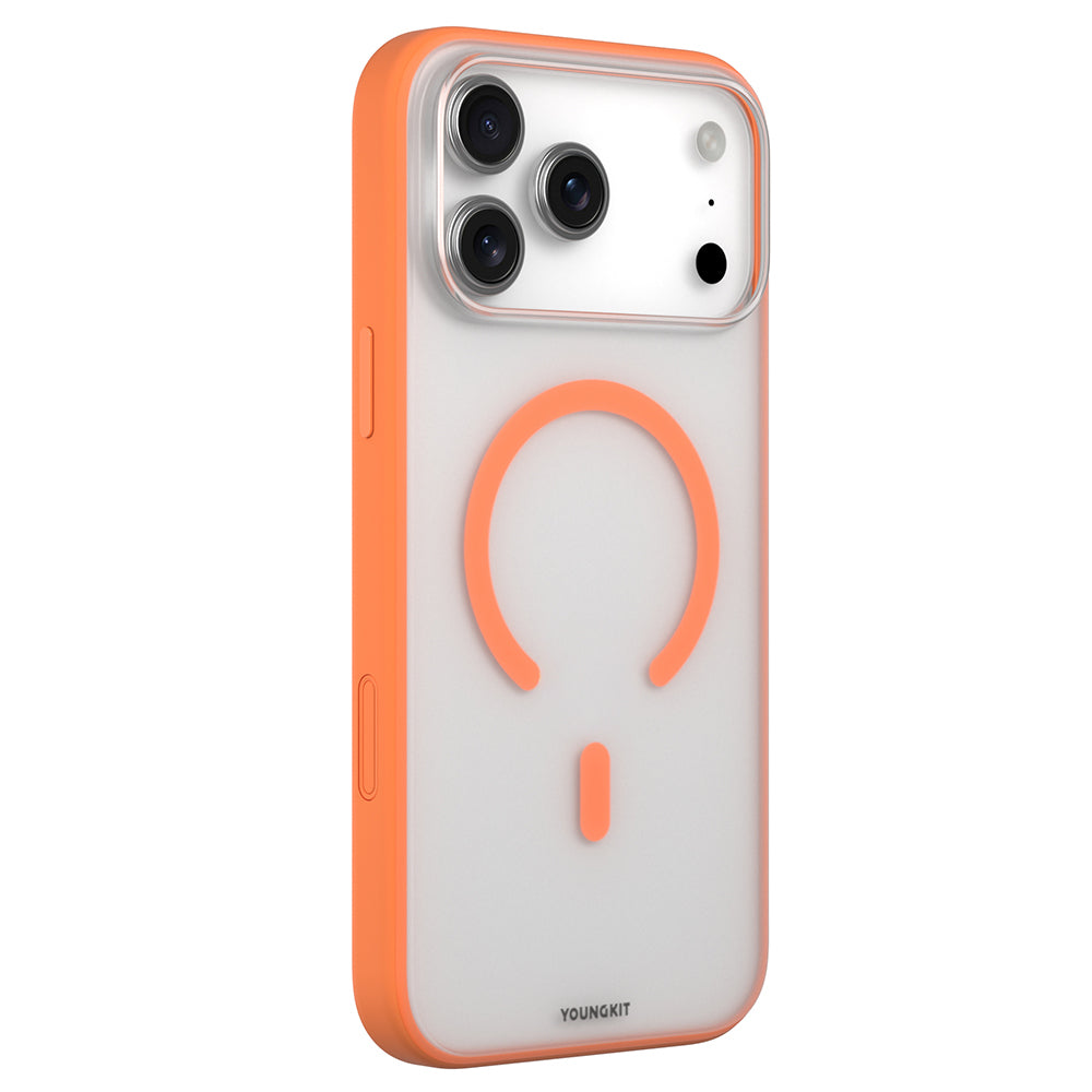Apple iPhone 17 Pro Kılıf M-safe Şarj Özellikli Youngkit Clear Serisi Kapak Siyah