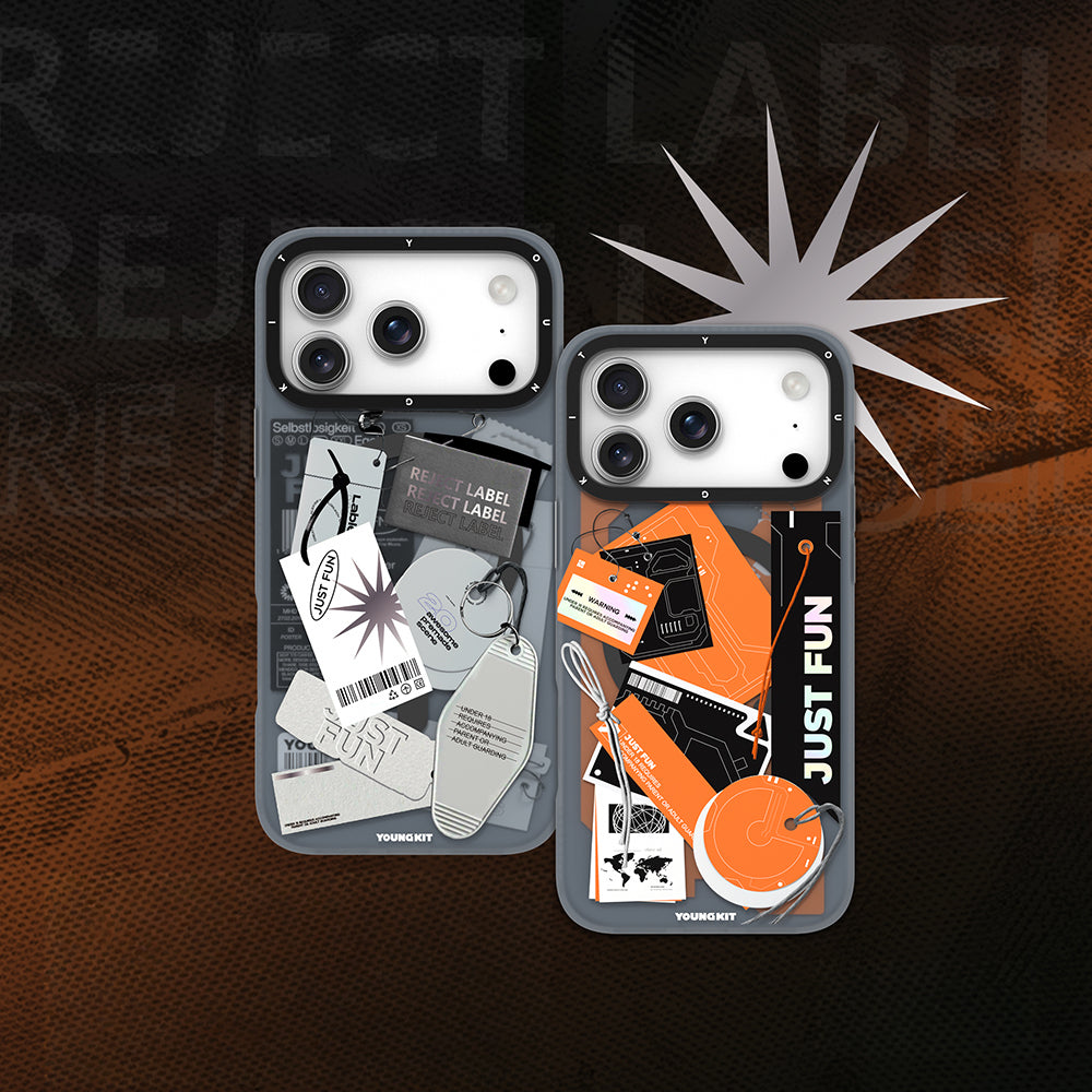 Apple iPhone 17 Pro Kılıf M-Safe Şarj Özellikli Youngkit Different Dimension Serisi Kapak Turuncu