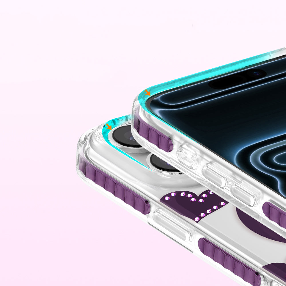 Apple iPhone 17 Pro Kılıf M-Safe Şarj Özellikli Zore Paris Elvo Sert PC Kapak Bordo