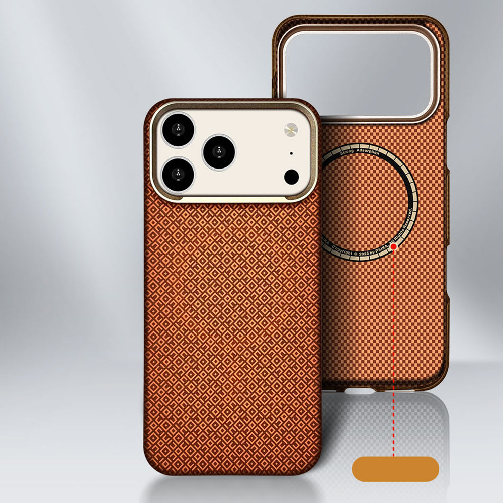 Apple iPhone 17 Pro Kılıf M-Safe Şarj Özellikli Zore Paris Vax Sert PC Kapak Siyah