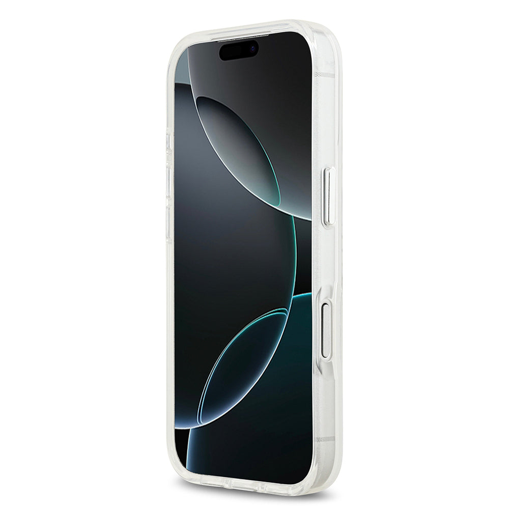 Apple iPhone 17 Pro Kılıf Mercedes Benz Orjinal Lisanslı M-safe Şarj Özellikli Buzlu PC Nostaljik Yıldız Dizayn Kapak Beyaz