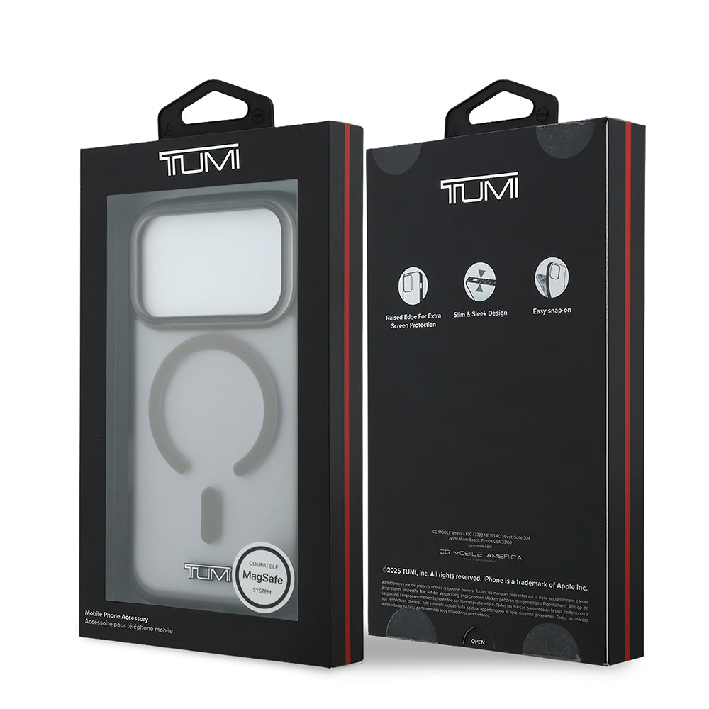 Apple iPhone 17 Pro Kılıf TUMI Orjinal Lisanslı M-safe Şarj Özellikli Buzlu Transparan Kapak Haki
