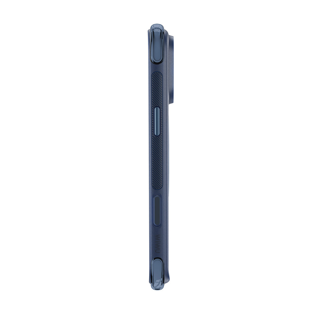 Apple iPhone 17 Pro Kılıf Wiwu AG-203 AeroGuard Ultra Serisi M-safe Şarj Özellikli Airbag Tasarımlı Standlı Kapak Lacivert