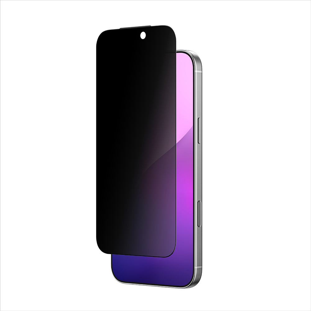 (17 Serisi)Apple iPhone Amazingthing Titan Privacy Parmak İzi Bırakmayan Temperli Cam Ekran Koruyucu Siyah