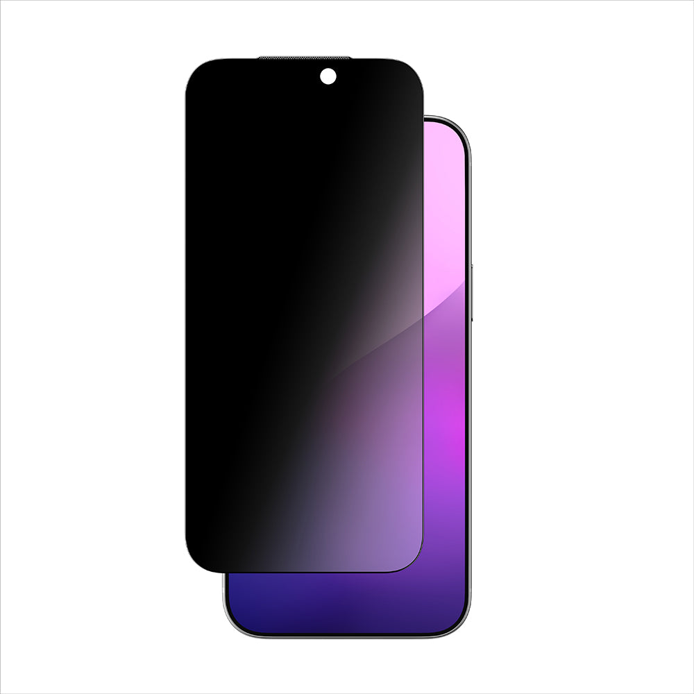 (17 Serisi)Apple iPhone Amazingthing Titan Privacy Parmak İzi Bırakmayan Temperli Cam Ekran Koruyucu Siyah
