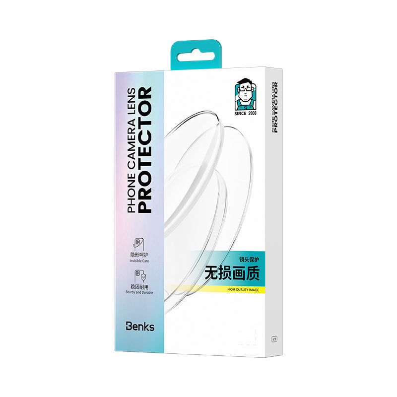 (17 Serisi)Apple iPhone Benks Air Shield Anti Reflective Mat Kamera Full Lens Koruyucu Şeffaf