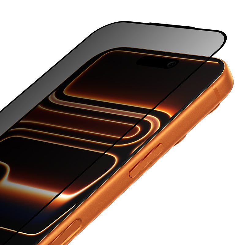 (17 Serisi)Apple iPhone Benks Glass Warrior 2.0 EZFita Privacy Hayalet Cam Ekran Koruyucu + Kolay Uygulama Aparatı Siyah