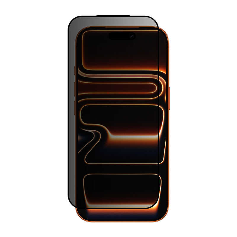 (17 Serisi)Apple iPhone Benks Glass Warrior 2.0 EZFita Privacy Hayalet Cam Ekran Koruyucu + Kolay Uygulama Aparatı Siyah