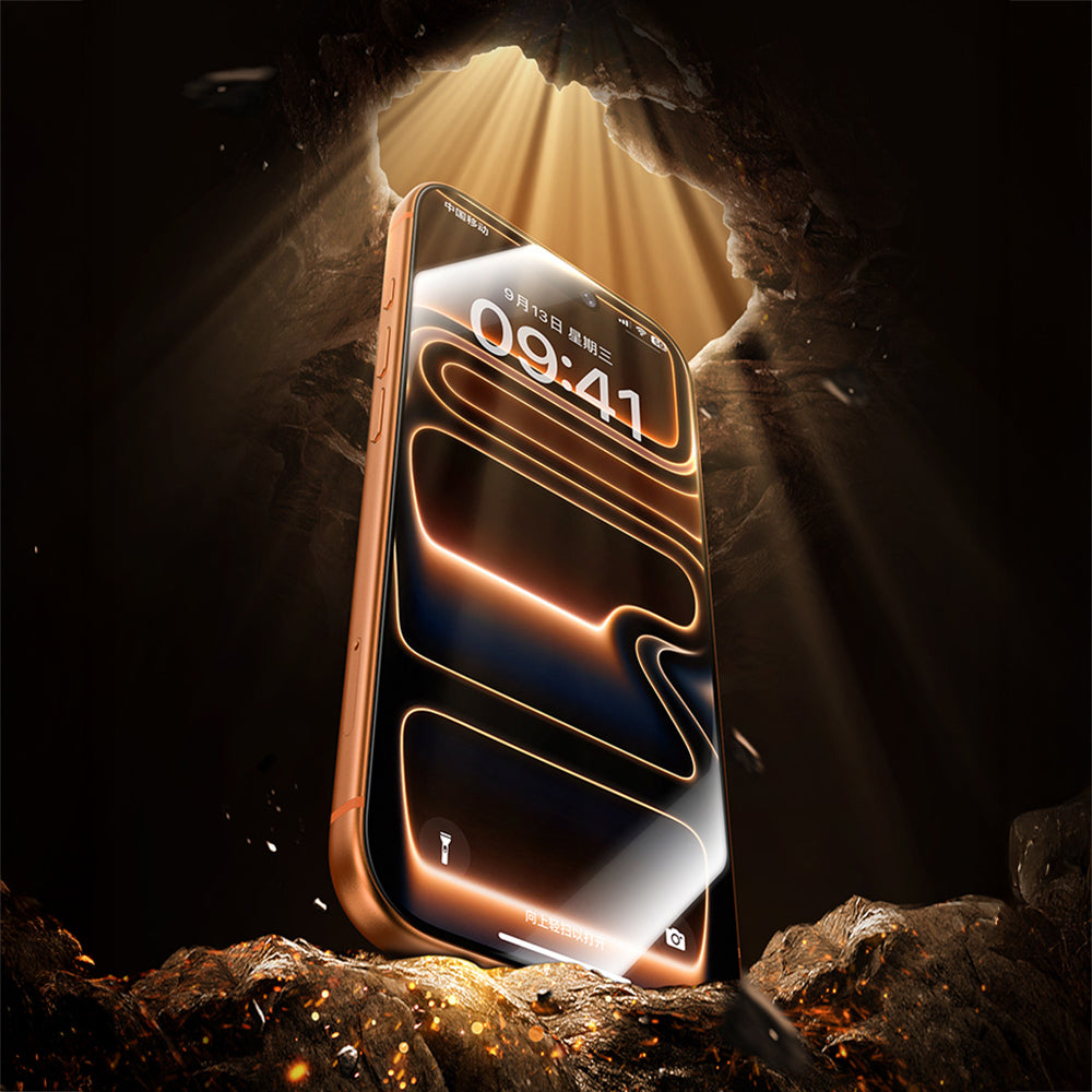 (17 Serisi)Apple iPhone Benks Glass Warrior 2.0 EZFita Safir Cam Ekran Koruyucu + Kolay Uygulama Aparatı Şeffaf