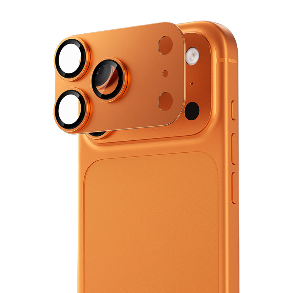 Apple iPhone 17 Pro Max Benks Glass Warrior Anti Reflective Metal Kamera Lens Koruyucu Turuncu