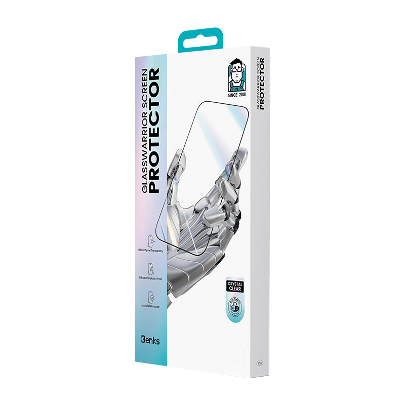 Apple iPhone 17 Pro Max Benks Glass Warrior HD 0.3mm Cam Ekran Koruyucu + Kolay Uygulama Aparatlı Şeffaf