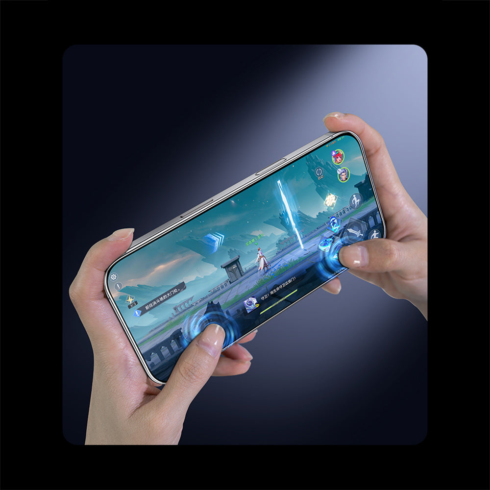 (17 Serisi)Apple iPhone Benks JoyTouch Mat Oyun Ekran Koruyucu + Kolay Uygulama Aparatı Şeffaf